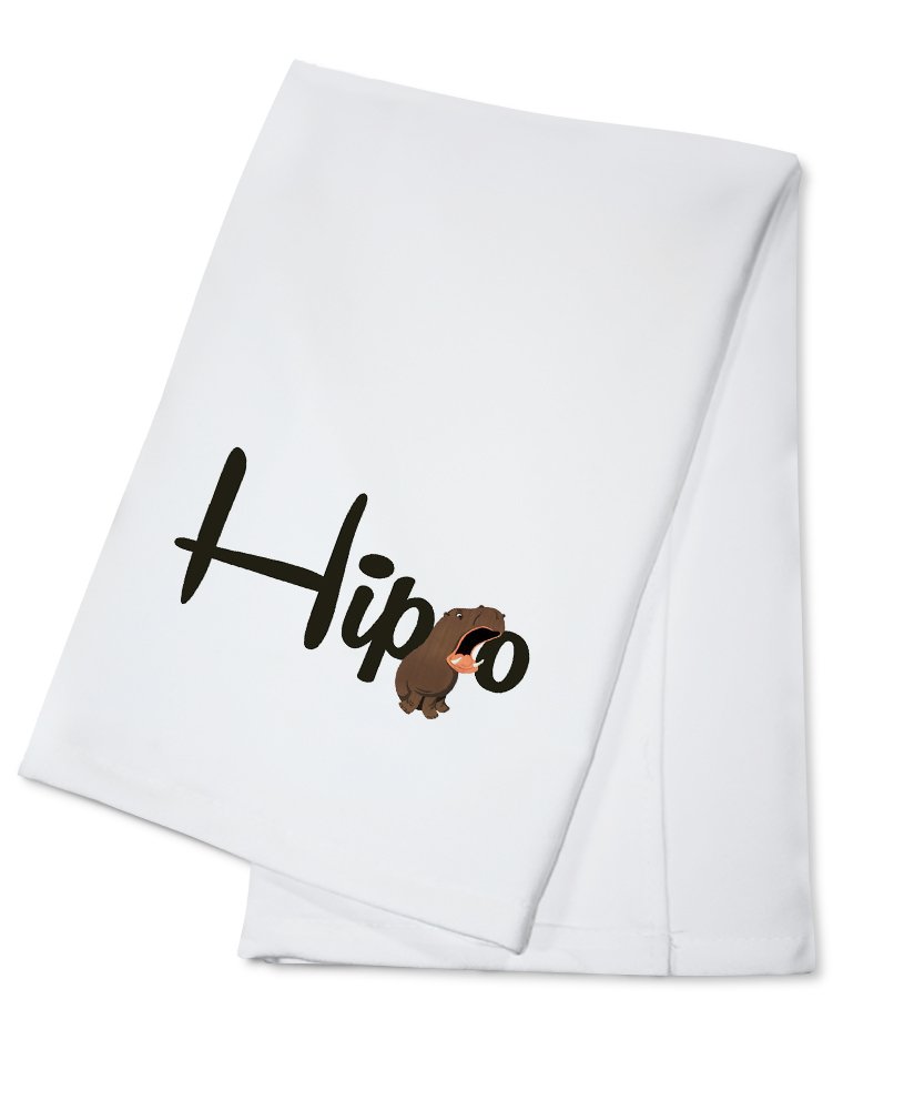 Premium 100% Cotton Hippo Word Play Tea Towel - Absorbent Decorative Hand Towel for Kitchen, Bathroom & Home Decor - Perfect for Gifts, Dish Drying and Farmhouse Style Decor