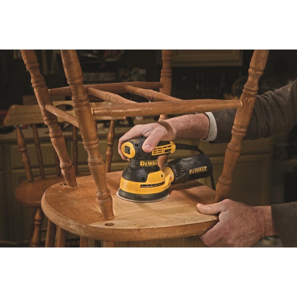 DEWALT 5-Inch Variable Speed Orbital Sander Kit with Dust Extraction (DWE6423K) - Perfect for Woodworking, Sanding, and DIY Home Projects