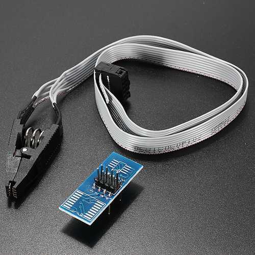 5pcs SOP8 SOIC8 Test Clip with Cable for EEPROM 93CXX/25CXX/24CXX - Perfect for BIOS Chip Programming and Memory Module Testing