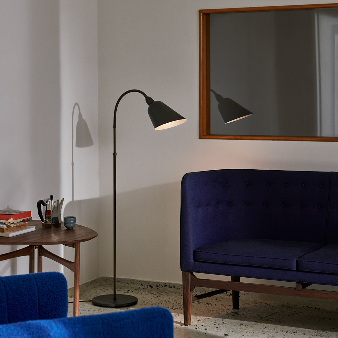 Bellevue AJ7 Modern Floor Lamp - Adjustable LED Standing Light for Living Room, Bedroom & Office - Dimmable Brightness & Energy Efficient