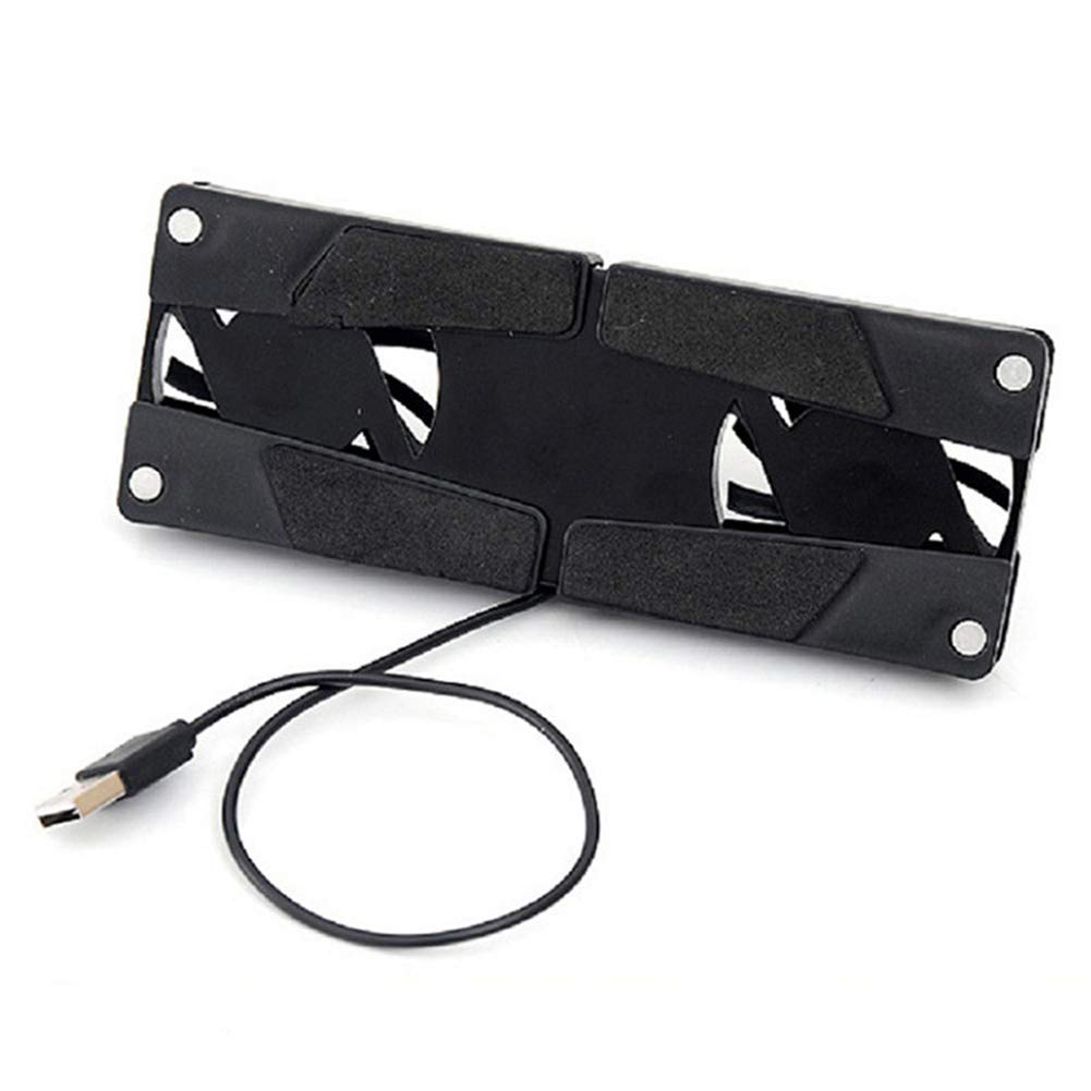 Portable Foldable Laptop Cooling Stand with USB Fan - Adjustable Ergonomic Notebook Cooler for Heat Dissipation | Perfect for Gaming, Office Work & Home Use