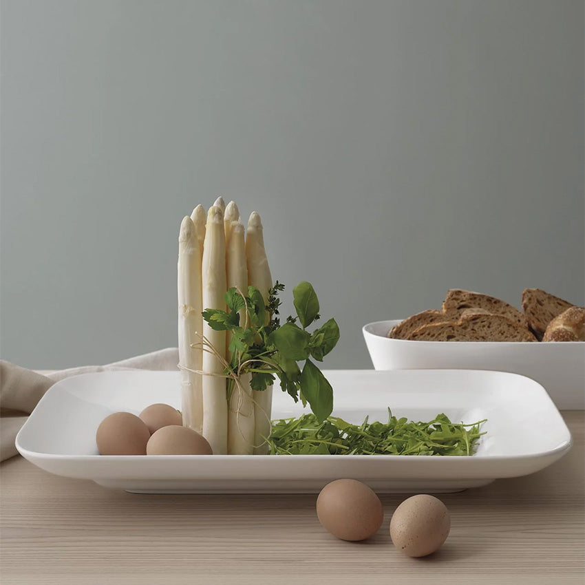 Asa Germany Large White Rectangular Serving Platter - Perfect for Entertaining, Dining & Party Food Presentation