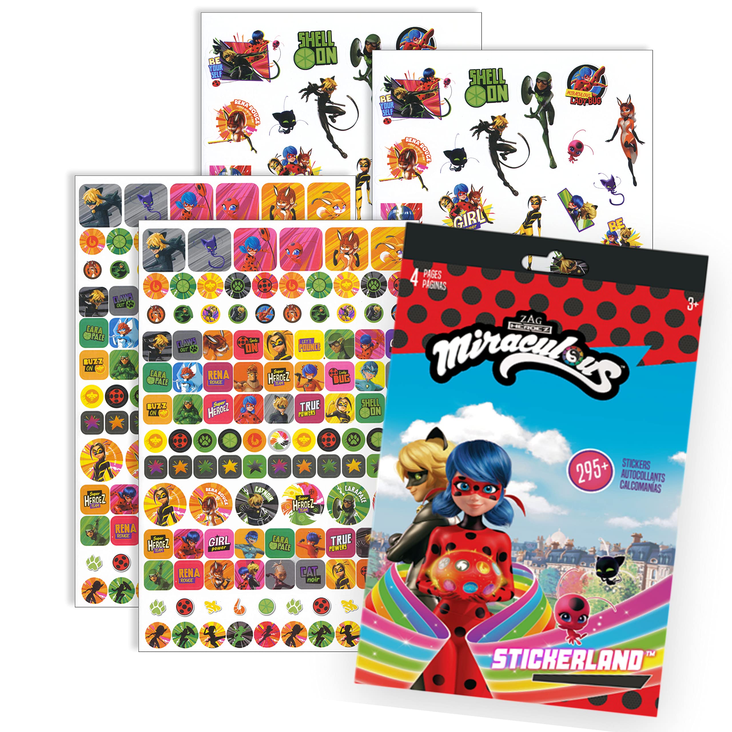 Miraculous Ladybug and Cat Noir Activity Bundle - Stickers, Raised Stickers & 2-Sided Door Hanger for Kids | Perfect for Birthday Parties, School Projects & Room Decor