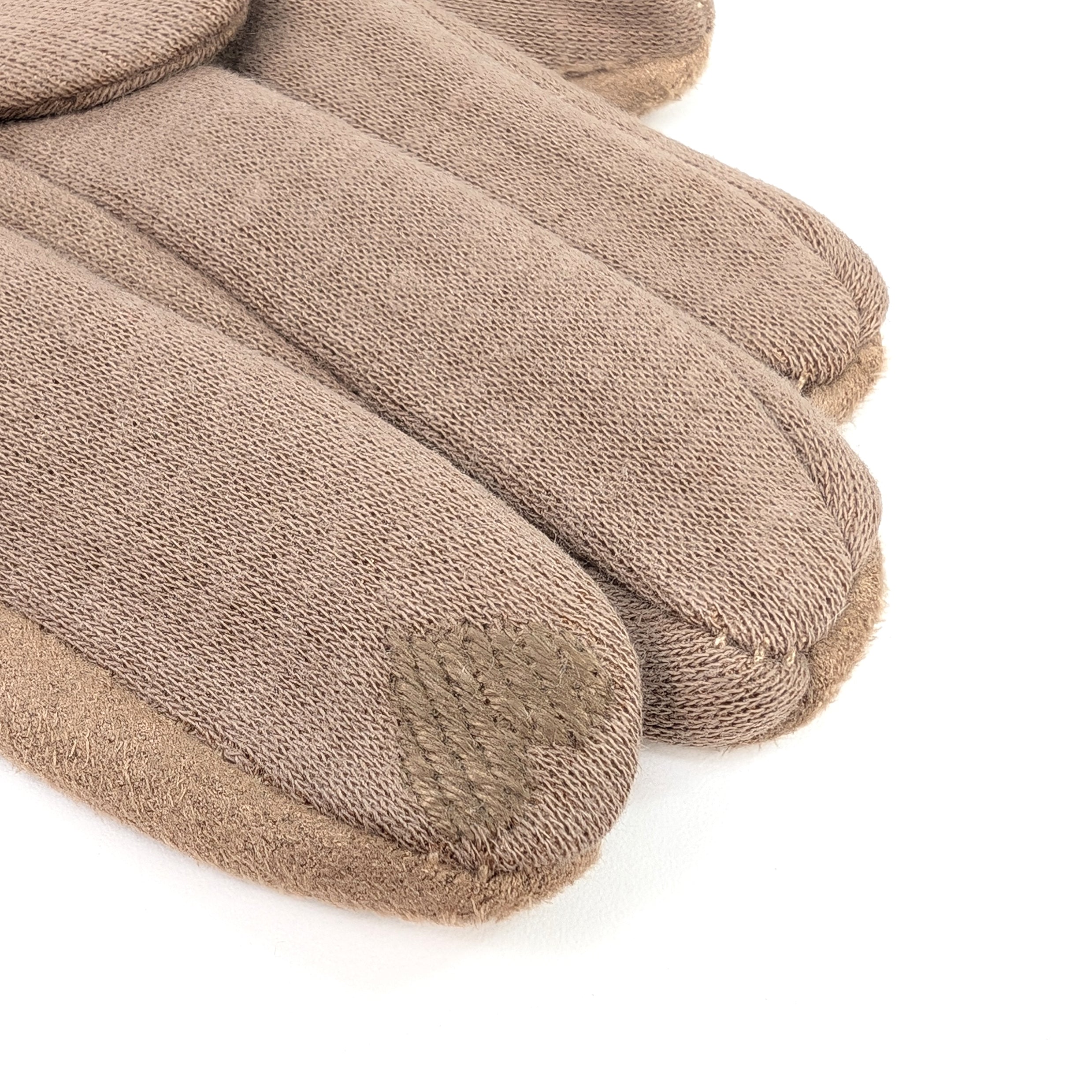 Diamante Suede Style Gloves for Women - Elegant Biscuit Color Winter Fashion Accessories | Perfect for Parties, Weddings & Evening Events