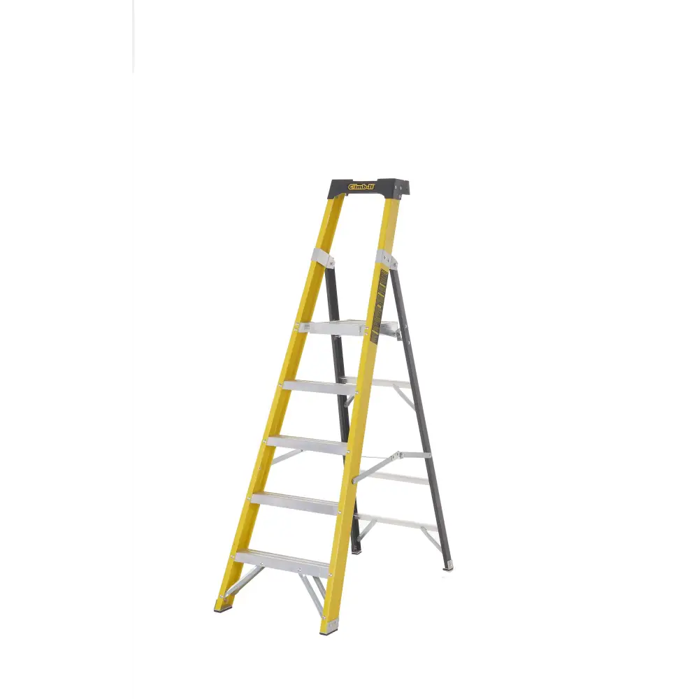 Climb It Fiberglass Platform Stepladder - Lightweight & Durable 300 lbs Capacity - Perfect for Home, Garage, and Workshop Use