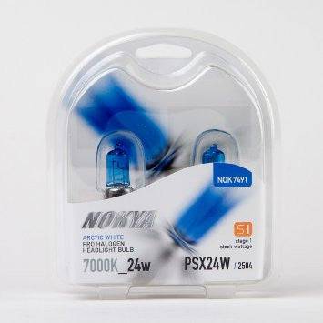 Nokya Arctic White PXS24W/2504 7000K 24W LED Light Bulbs - Stage 1 HID Replacement for Cars, Trucks & Motorcycles - Perfect for Night Driving & Off-Road Adventures