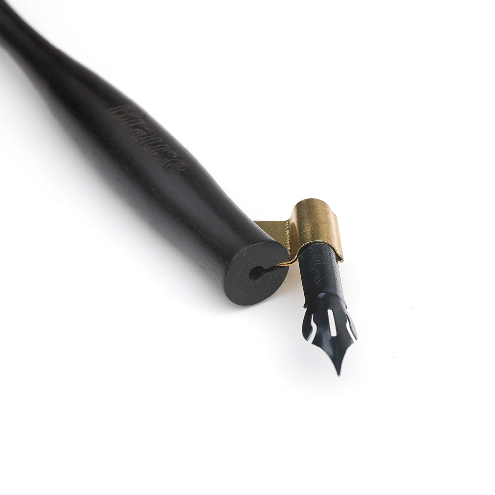 Brause Oblique Wooden Nib Holder for Calligraphy - Perfect for Dip Pen Writing, Hand Lettering & Artistic Drawing