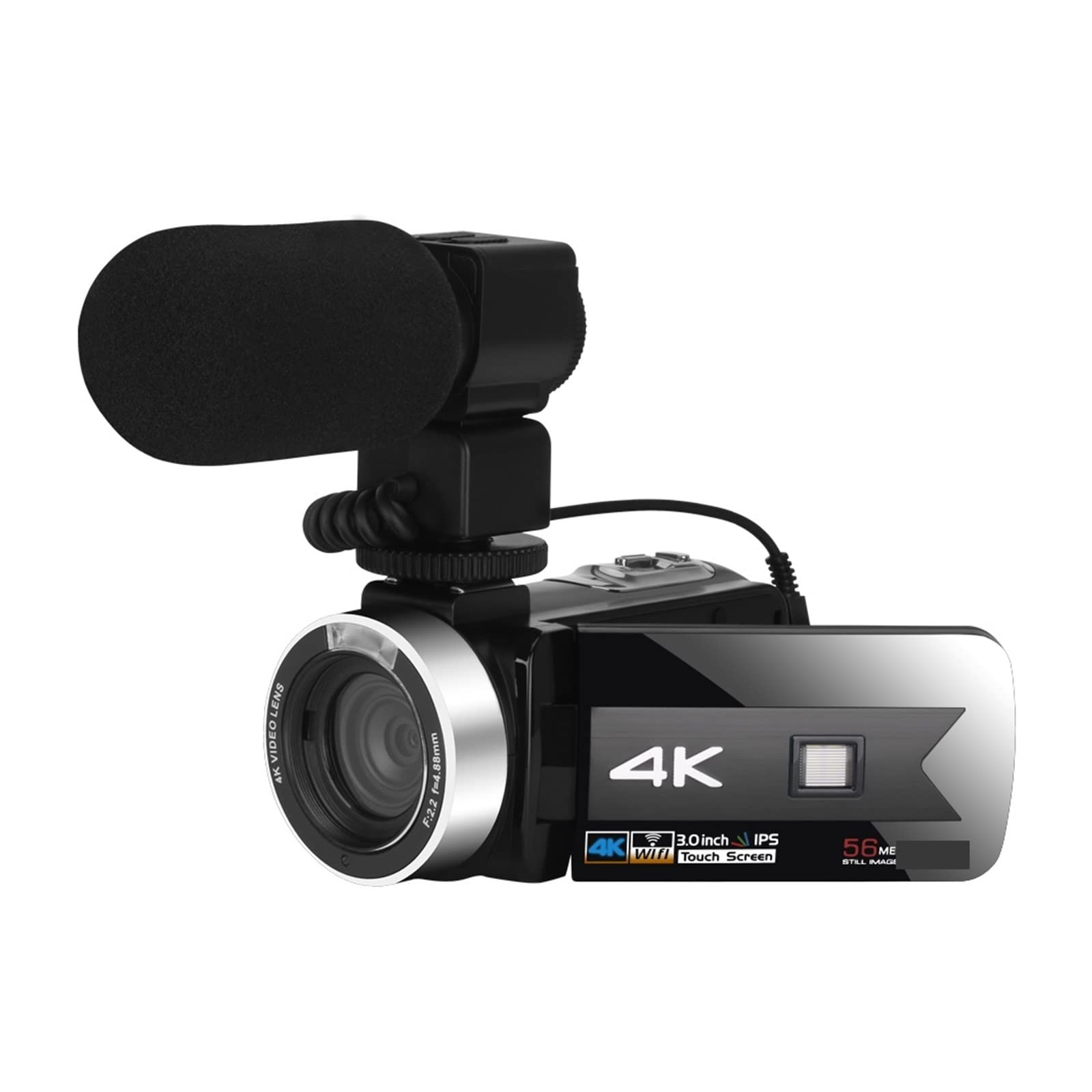 AUBEST 4K Ultra HD Digital Video Camera Camcorder with Night Vision for Live Streaming, Vlogging, YouTube & Photography - No SD Card Included (NA-U600-LT) - Perfect for Travel, Events, Home Videos & Web Conferencing