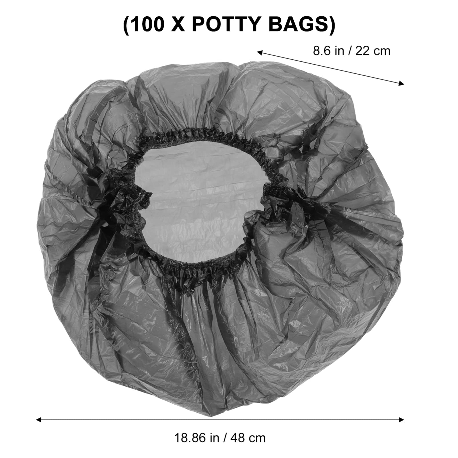 **Toyvian 100Pcs Disposable Potty Bags – Portable Toilet Liners for Training, Elastic & Leak-Proof – Ideal for Home, Outdoor, Travel, Camping & Diaper Waste**