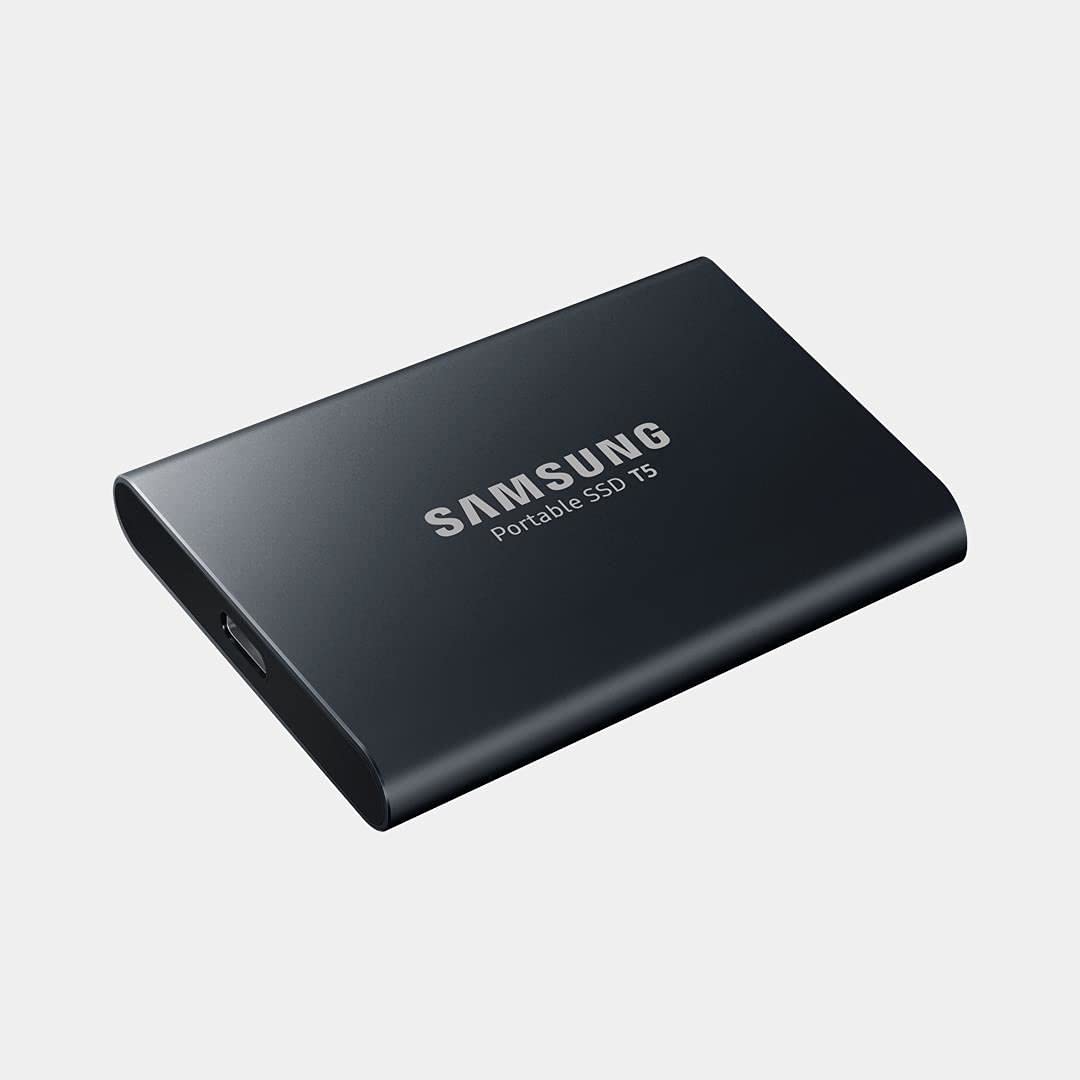 Samsung T5 1TB Portable SSD - High Speed External Solid State Drive, USB 3.1, Compact & Lightweight for Mac, PC, Laptop, Gaming, Photography, Video Editing & Data Storage (Black)