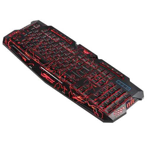 A878 Wired Gaming Keyboard - RGB Backlit, 3 Color Modes, Adjustable Brightness for PC & Laptop Gamers - Perfect for FPS, MOBA & Esports Gaming