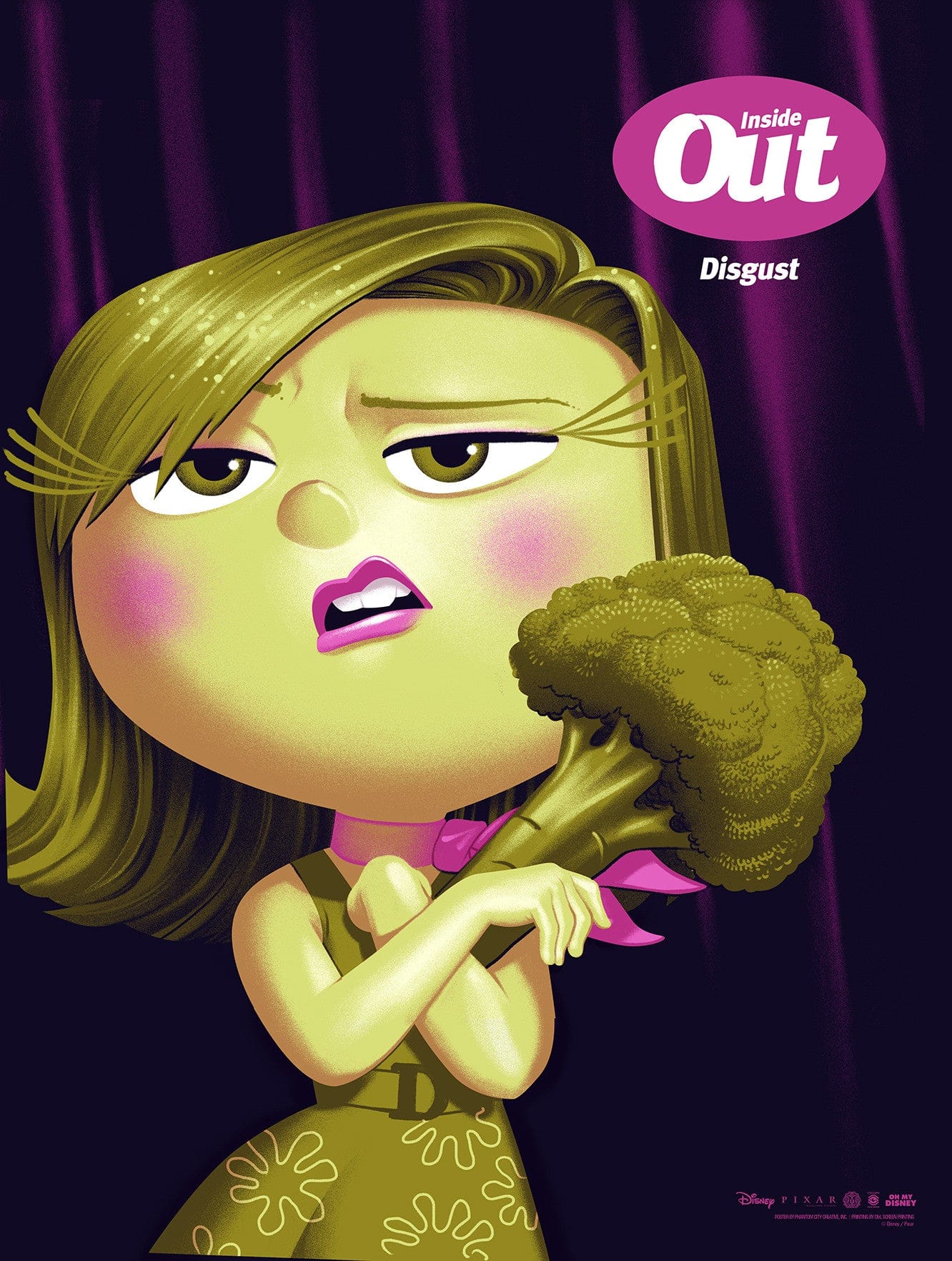 Inside Out: Disgust Character Poster - Disney Pixar Movie Wall Art for Kids Room Decor, Birthday Gifts & Classroom Displays