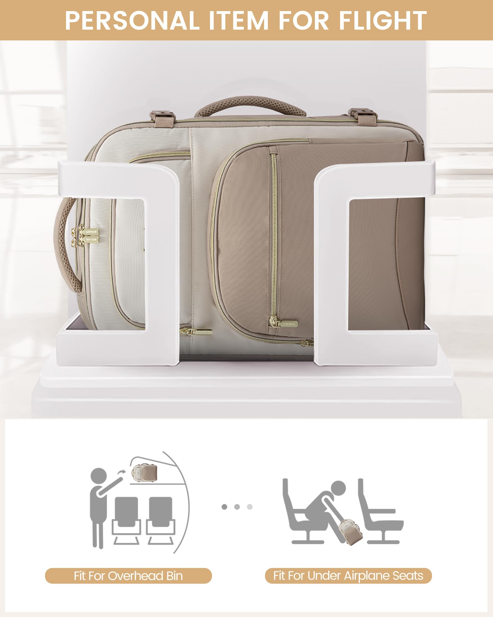 LOVEVOOK 40L Waterproof Travel Backpack for Women & Men - TSA Approved Carry On Backpack with Laptop Compartment & Packing Cubes - Perfect for Airplane Travel, Business Trips & Weekend Getaways