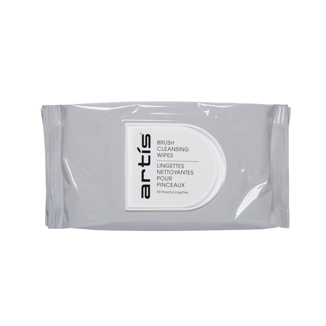 Artis Brush Cleansing Wipes - 30 Count Makeup Brush Cleaning Wipes for Quick & Easy Brush Sanitizing | Perfect for Travel, Home & Professional Makeup Artists