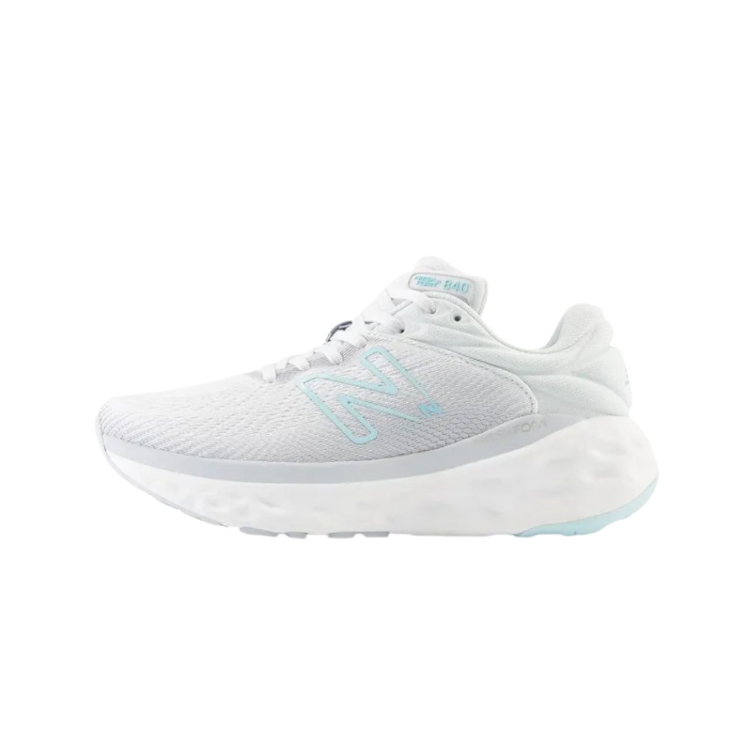 New Balance Women's Fresh Foam x 840v1 Running Shoes - Quartz Grey/Virtual Blue/Bright Cyan (B Width) | Lightweight Cushioned Sneakers for Jogging, Gym Workouts & Everyday Comfort