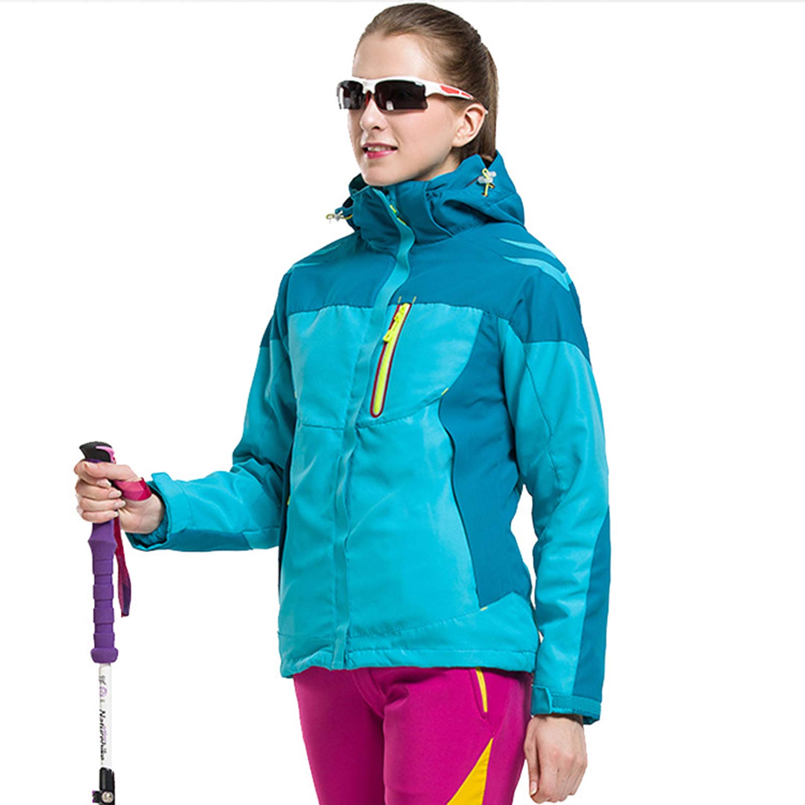RSTJ-Sjcw Women's 3-in-1 Waterproof Ski Jacket with Fleece Lining - Winter Snow Coat for Skiing, Snowboarding & Outdoor Activities