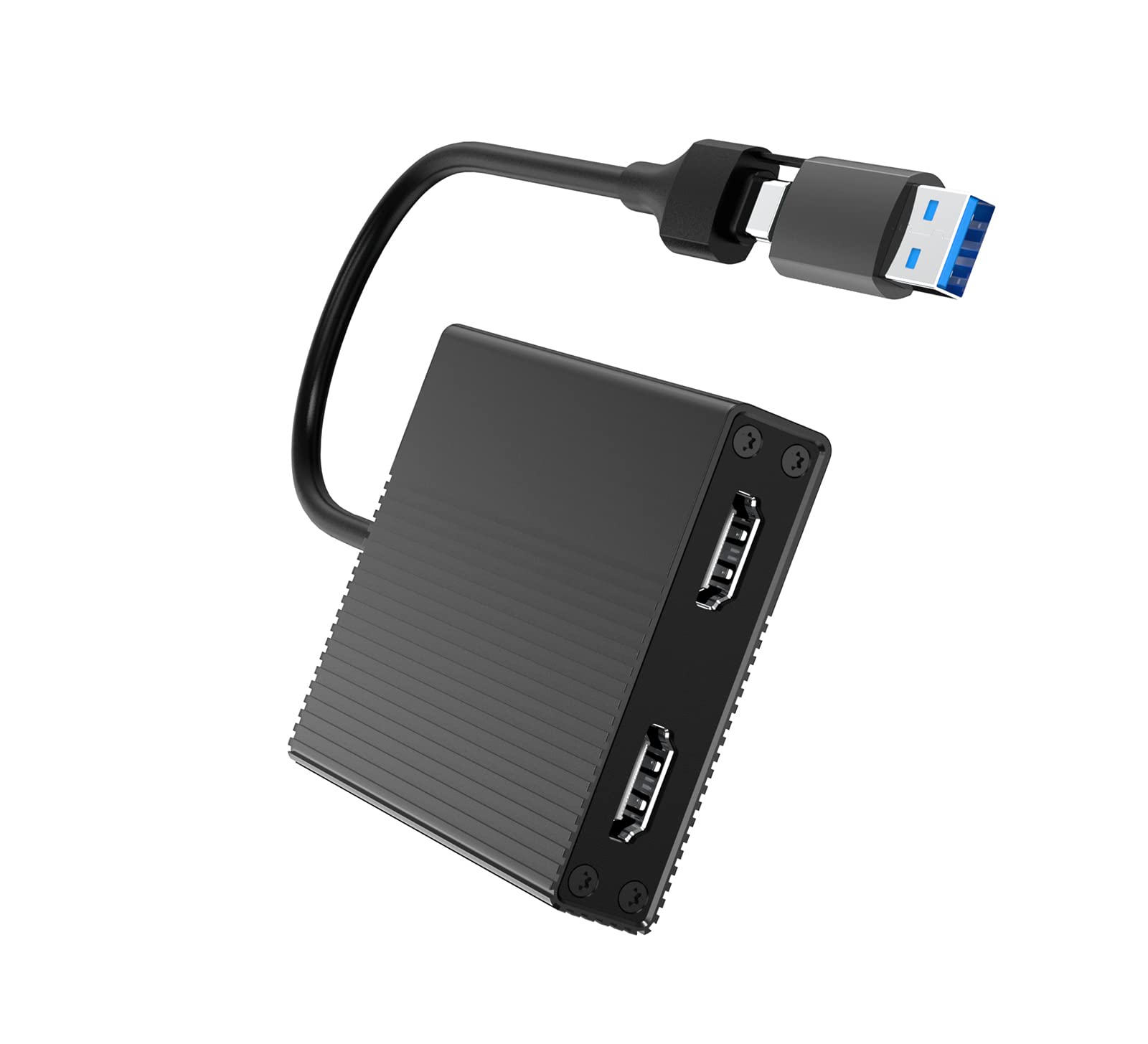 DisplayLink USB 3.0 to Dual HDMI Monitor Adapter with DL6950 Chip - 4K Dual Display Output for Windows, macOS (M1/M2/M3), Android & Chrome OS - Perfect for Home Office, Gaming & Multi-Tasking Workstations