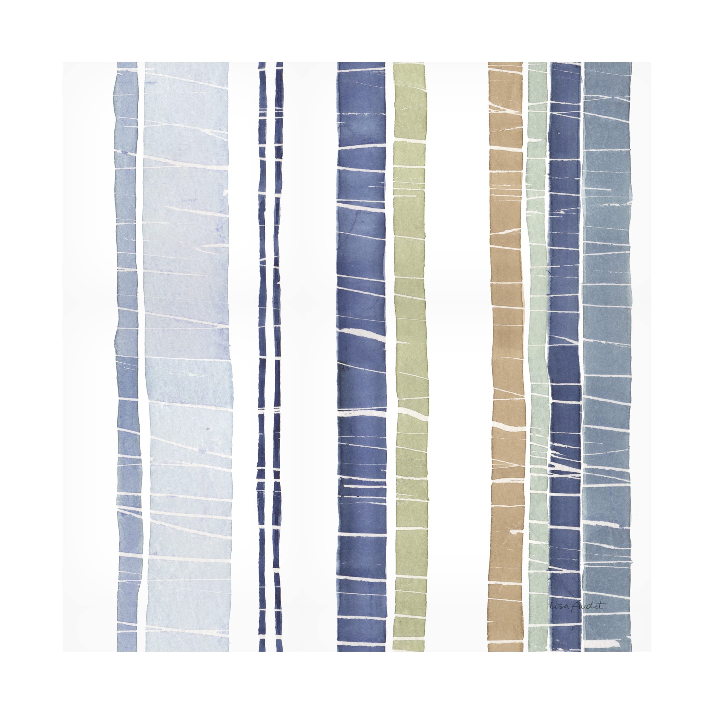 Bohemian Blue 19' Canvas Wall Art by Lisa Audit - Handmade Bohemian Home Decor for Living Room, Bedroom & Office