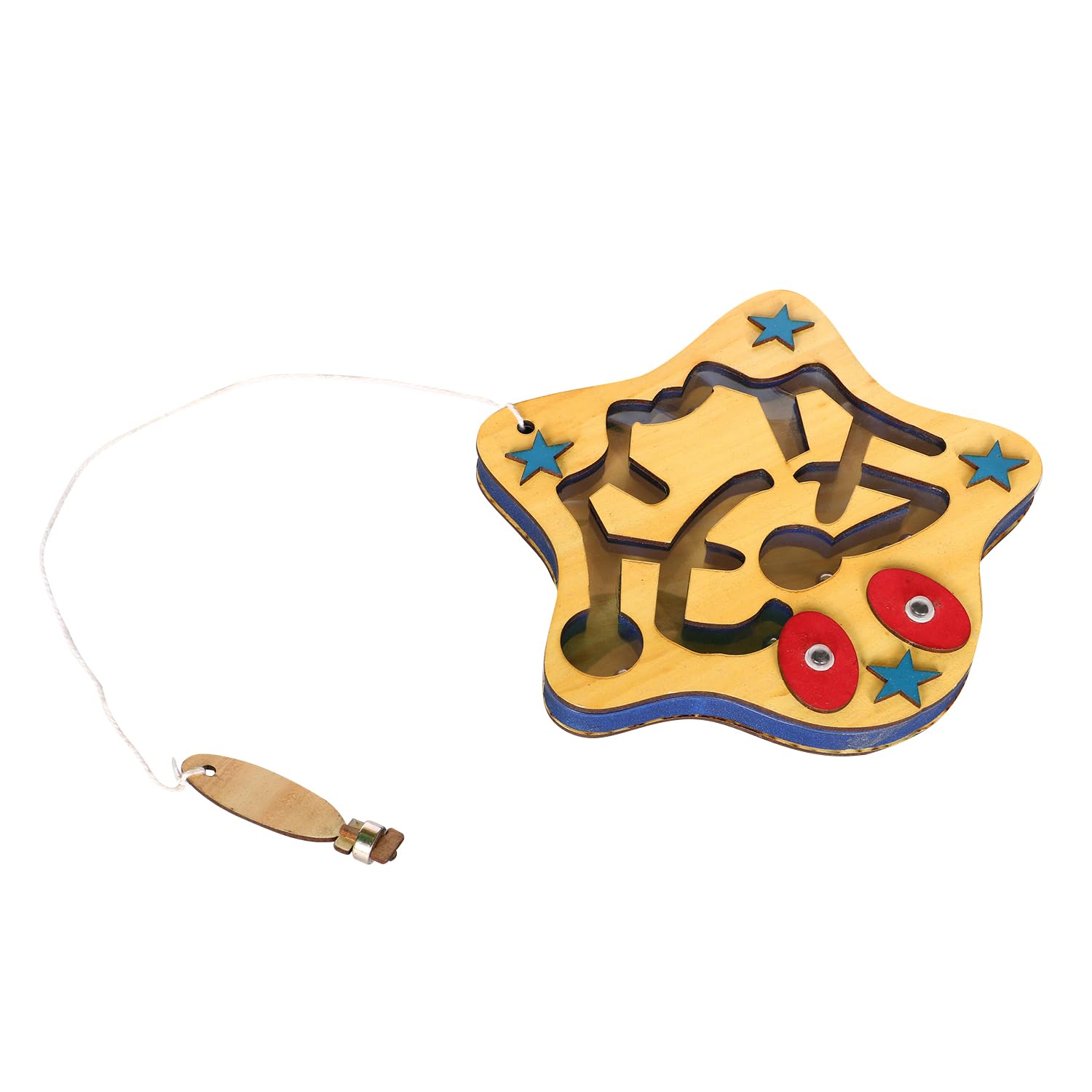 Technybirds Wooden Starfish Maze Puzzle, Abacus & Badge Set | Montessori Educational Toys for Kids | Develop Counting, Problem-Solving & Fine Motor Skills | Perfect for Classroom Learning & Homeschool Activities