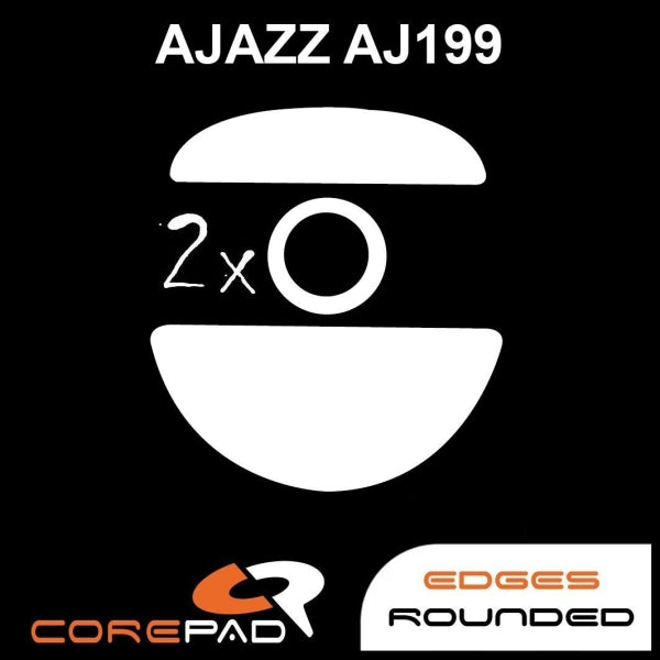 Corepad Skatez Mouse Feet for Ajazz AJ199 - Ultra Smooth Gliding Feet for Gaming Mice - Perfect for FPS, MOBA, and Esports Gaming