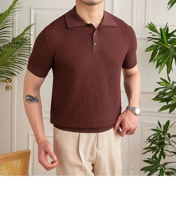 Men's Casual Polo Shirt - Breathable Cotton Short Sleeve Golf Shirt for Work & Weekend Wear | Comfortable Summer Top for Business Casual & Outdoor Activities