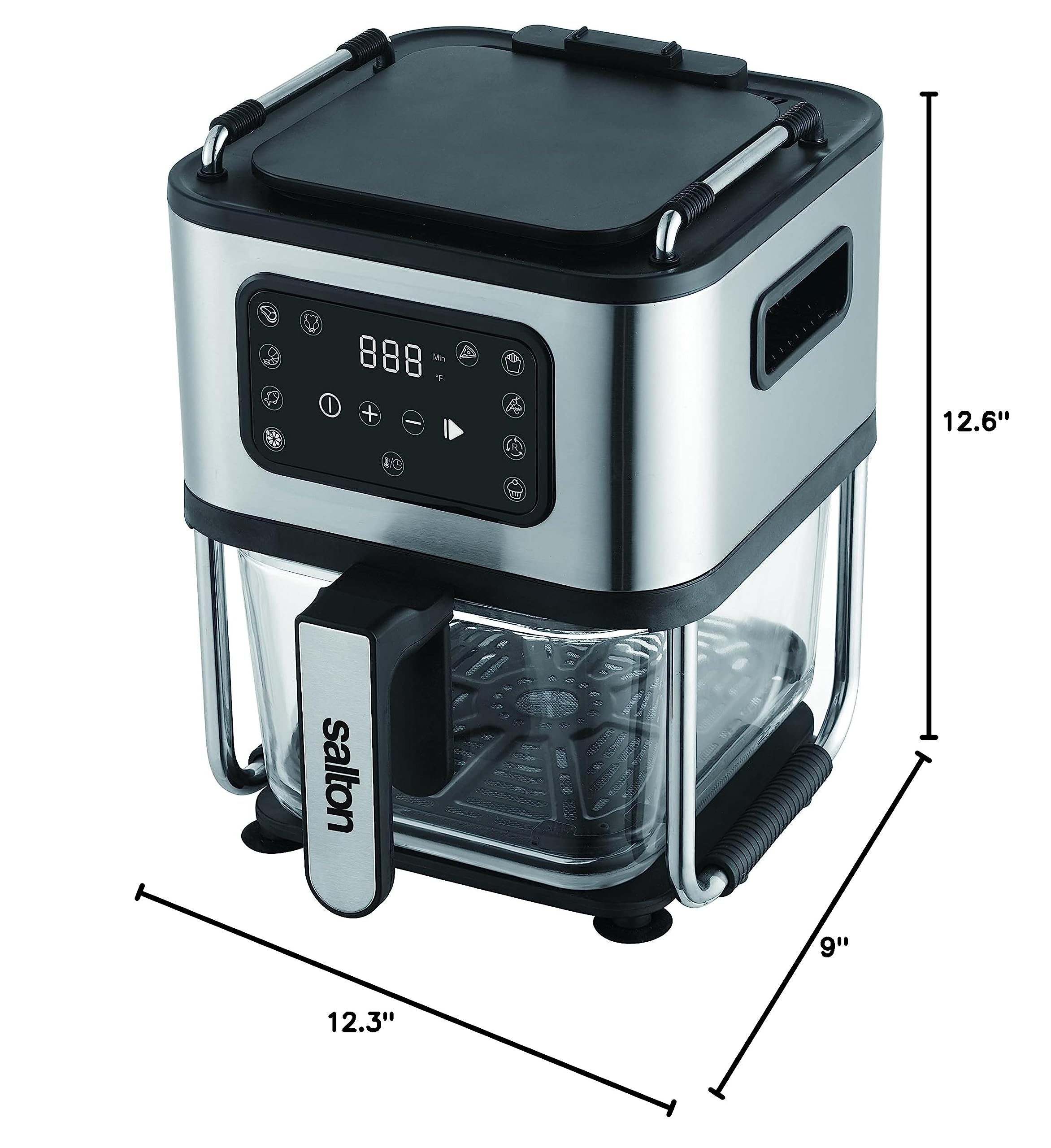 Salton Air Fryer XL 4.5L - Healthy Oil-Free Cooking for Family Meals | Large Capacity Air Fryer for Roasting, Baking & Frying | Perfect for Chicken Wings, French Fries & Vegetables