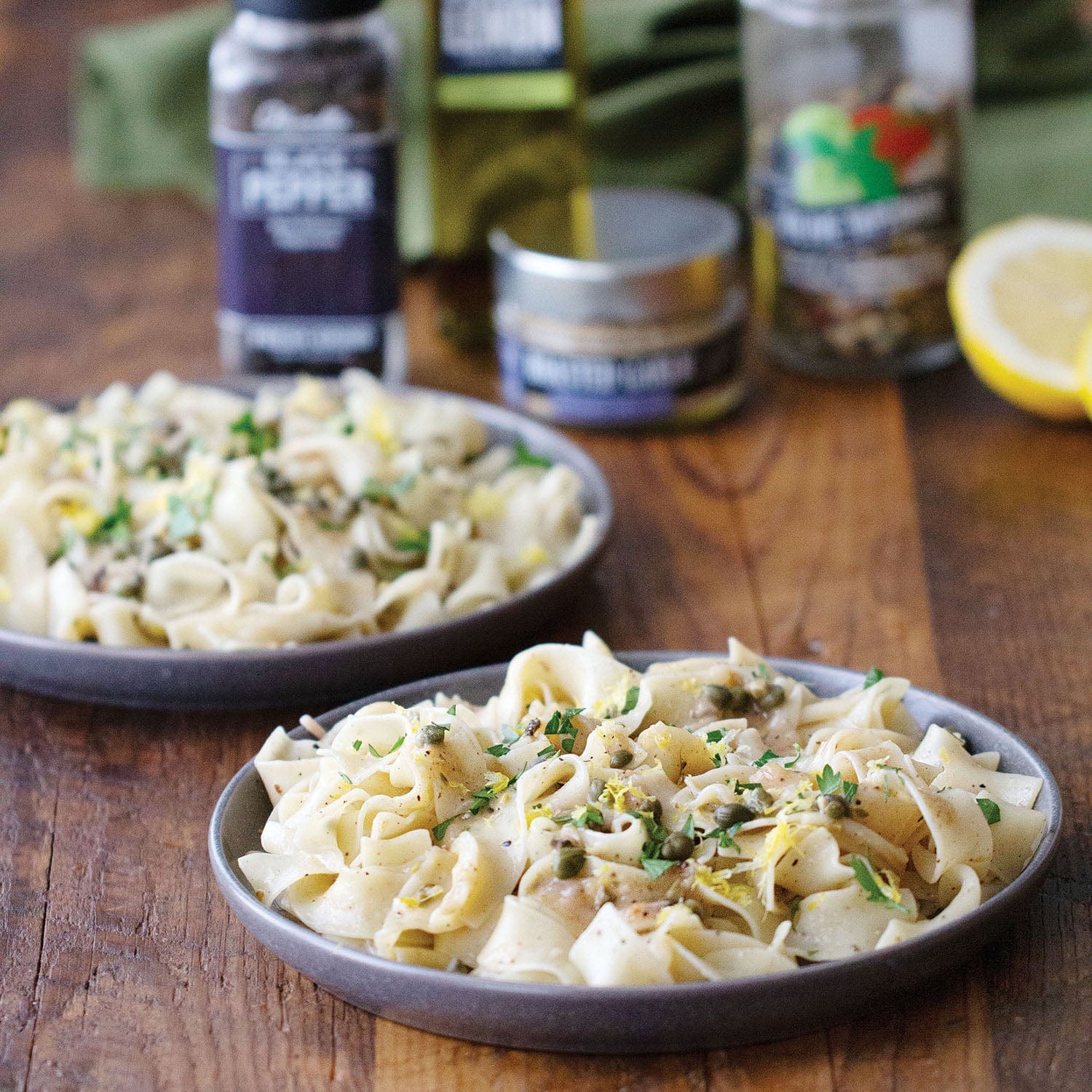 Olivelle Organic Lemon & Pepper Pappardelle Pasta - Premium Italian Pasta for Gourmet Cooking & Fine Dining
