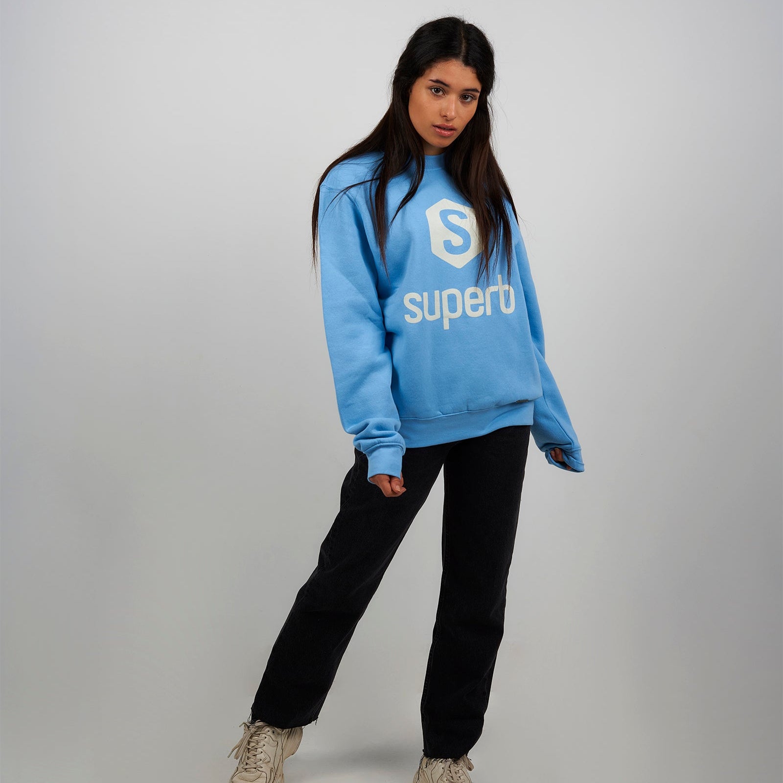 Hexablack Light Blue Hoodie - Men's & Women's Casual Pullover Sweatshirt - Perfect for Streetwear, Gym, and Everyday Comfort