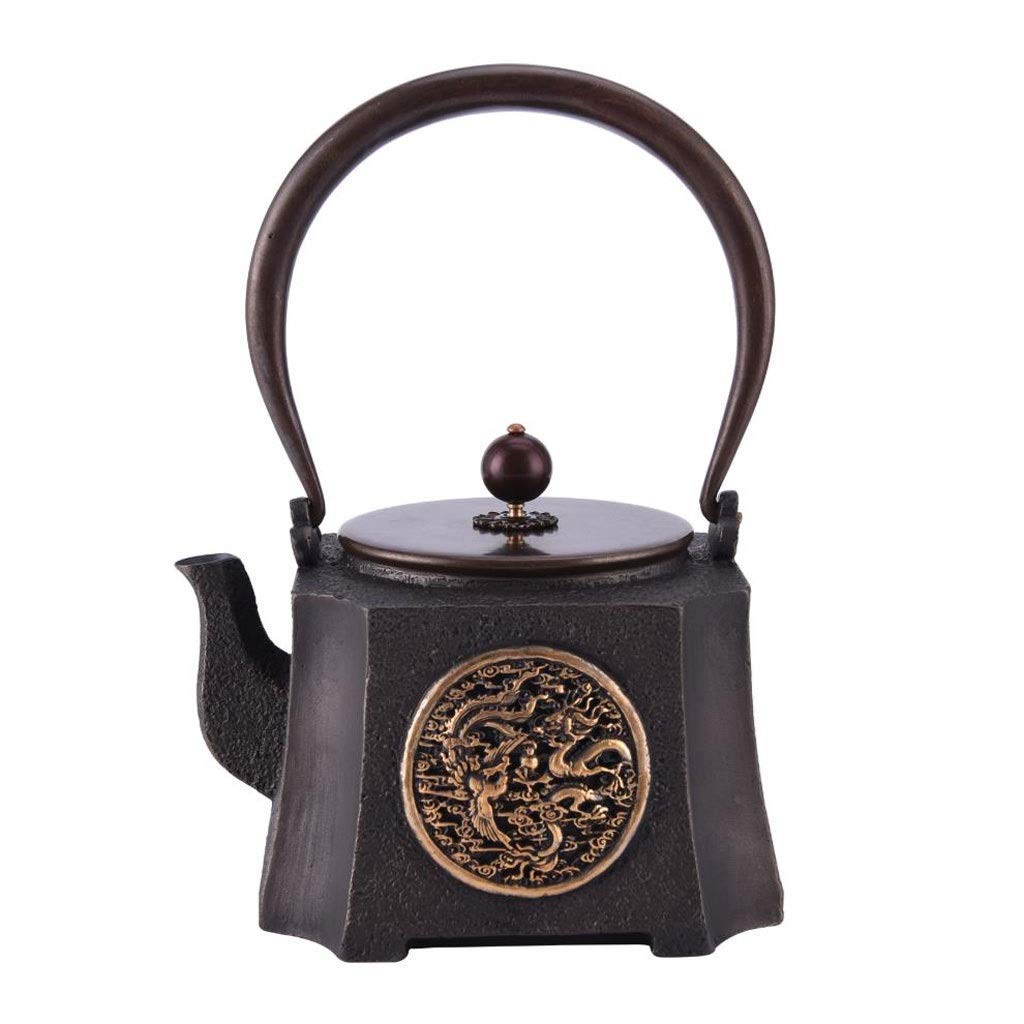 Premium Cast Iron Teapot 1.3L - Handmade Vintage Japanese Tetsubin Style with Rust-Resistant Tea Infuser - Heat Resistant for Oolong, Green & Herbal Tea - Perfect for Home, Office, Tea Parties & Meditation Spaces