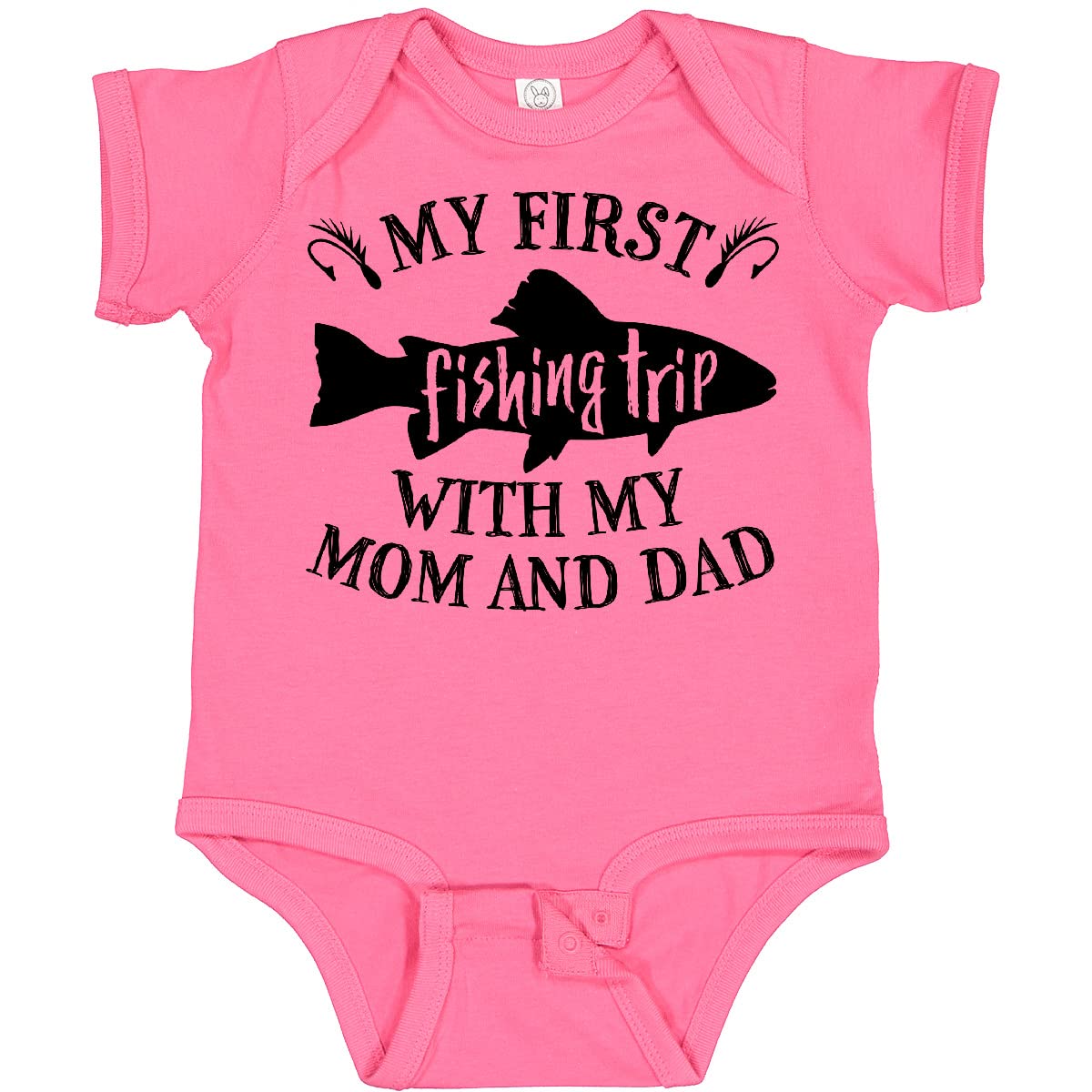 Inktastic My First Fishing Trip with My Mom and Dad Baby Bodysuit - Cute Fishing-Themed Onesie for Infants & Toddlers - Perfect for Family Outings, Photo Shoots & Special Occasions