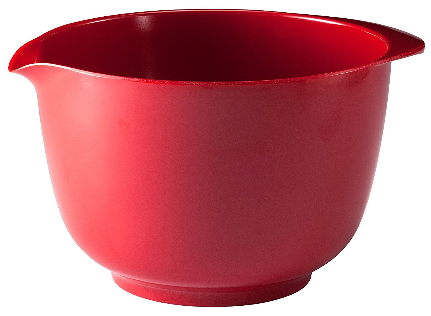 Hutzler 2-Quart Red Melamine Mixing Bowl - Durable, Lightweight & BPA-Free for Baking, Cooking & Serving - Perfect for Kitchen, Picnics & Parties