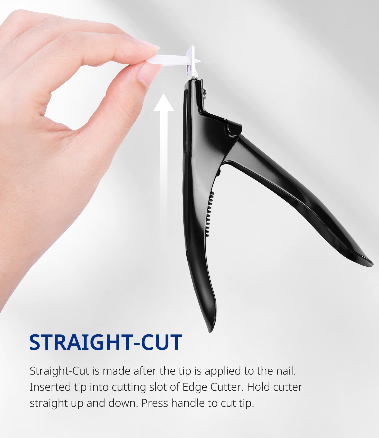 Professional Stainless Steel Acrylic Nail Clippers - Adjustable Fake Nail Cutters for Artificial Nails & Tips, Rustproof Manicure Pedicure Tool for Salon & Home Use, Perfect for Nail Art & Acrylic Extensions - Black