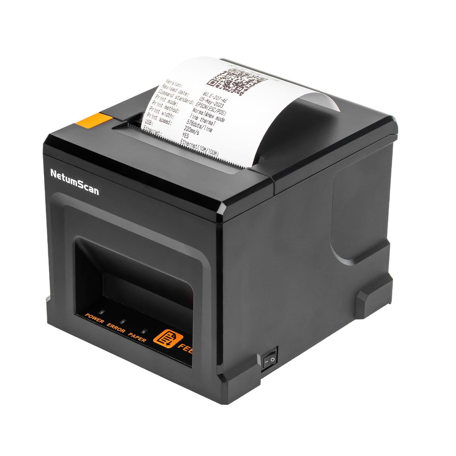 NetumScan 80mm High-Speed Thermal POS Receipt Printer - 300mm/s USB & Ethernet Interface with Auto Cutter - Compatible with Windows/Mac/Linux - Ideal for Restaurants, Retail Stores & Cash Drawer Systems (NS8360L)