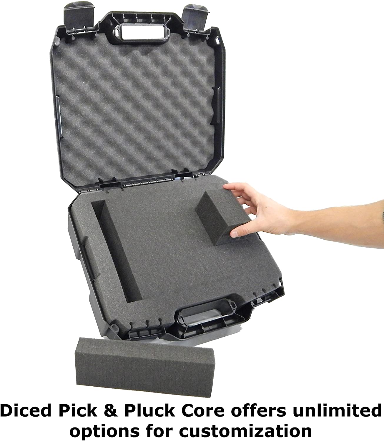 CASEMATIX WhiskeySafe Protective Travel Case - Durable Bottle Holder with 2 Glasses & Whiskey Stones, Customizable Interior for Bourbon, Scotch & Liquor - Perfect for Gifts, Travel & Outdoor Adventures