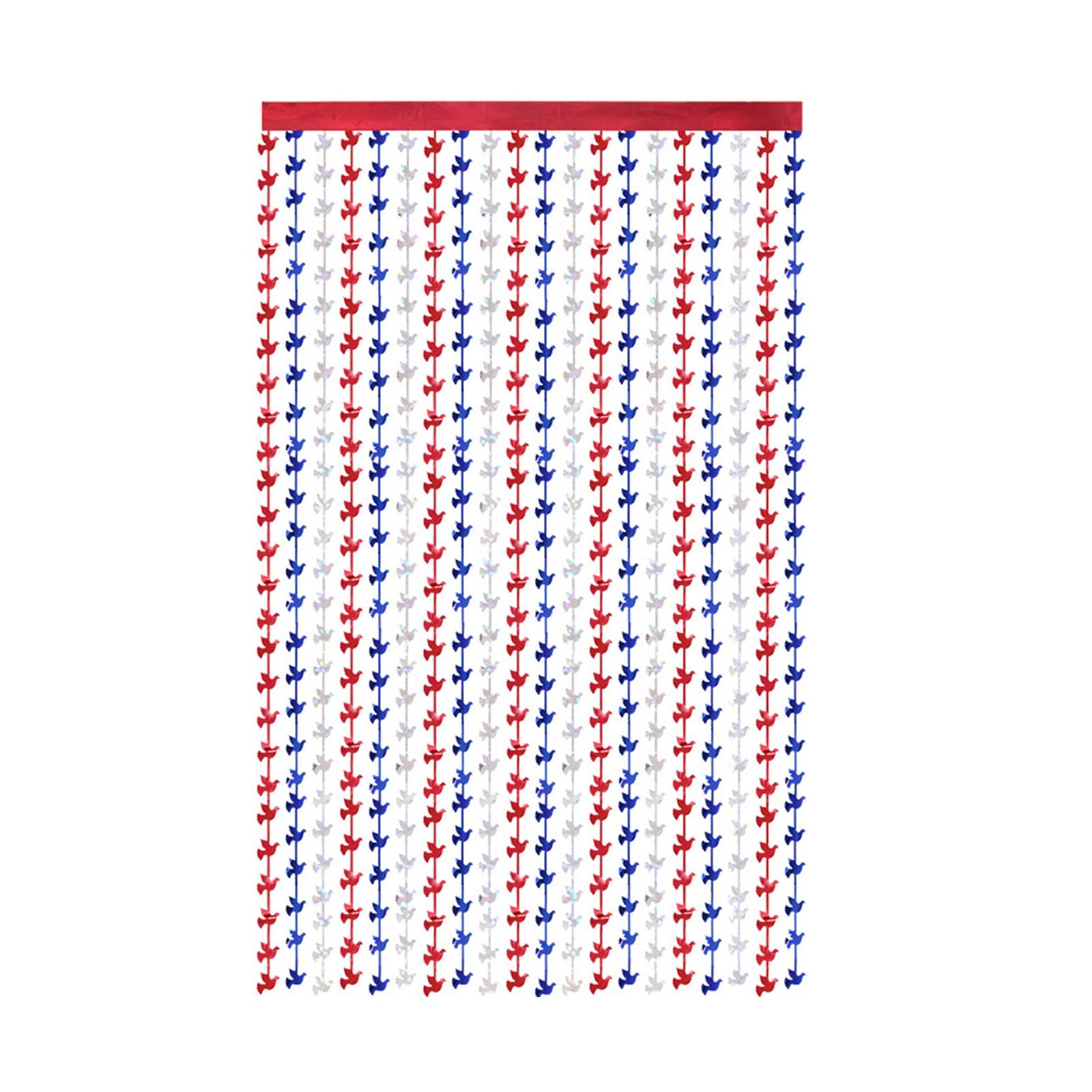 Purple Festive Party Banner - Rain Silk Curtain with Peace Bird Design for Birthday Decorations | Indoor/Outdoor Party Backdrop, Door Curtain & Scene Arrangement | Perfect for Birthday Parties, Baby Showers, Weddings & Special Events