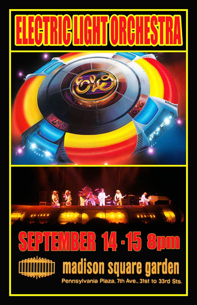 Electric Light Orchestra 1978 Concert Poster Replica - Vintage Music Memorabilia for Fans & Collectors - Perfect for Home Decor, Music Rooms & Gifts