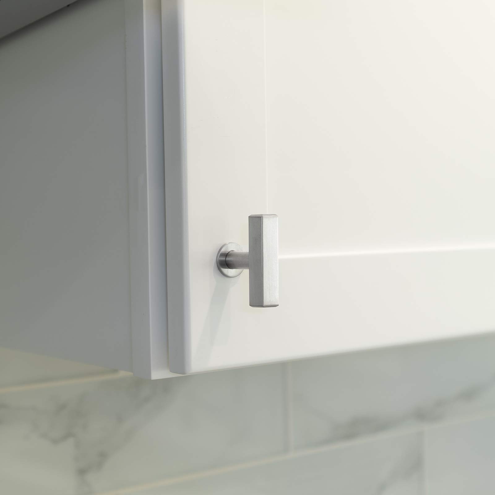 Modern Brushed Nickel T-Bar Cabinet Handle - 2