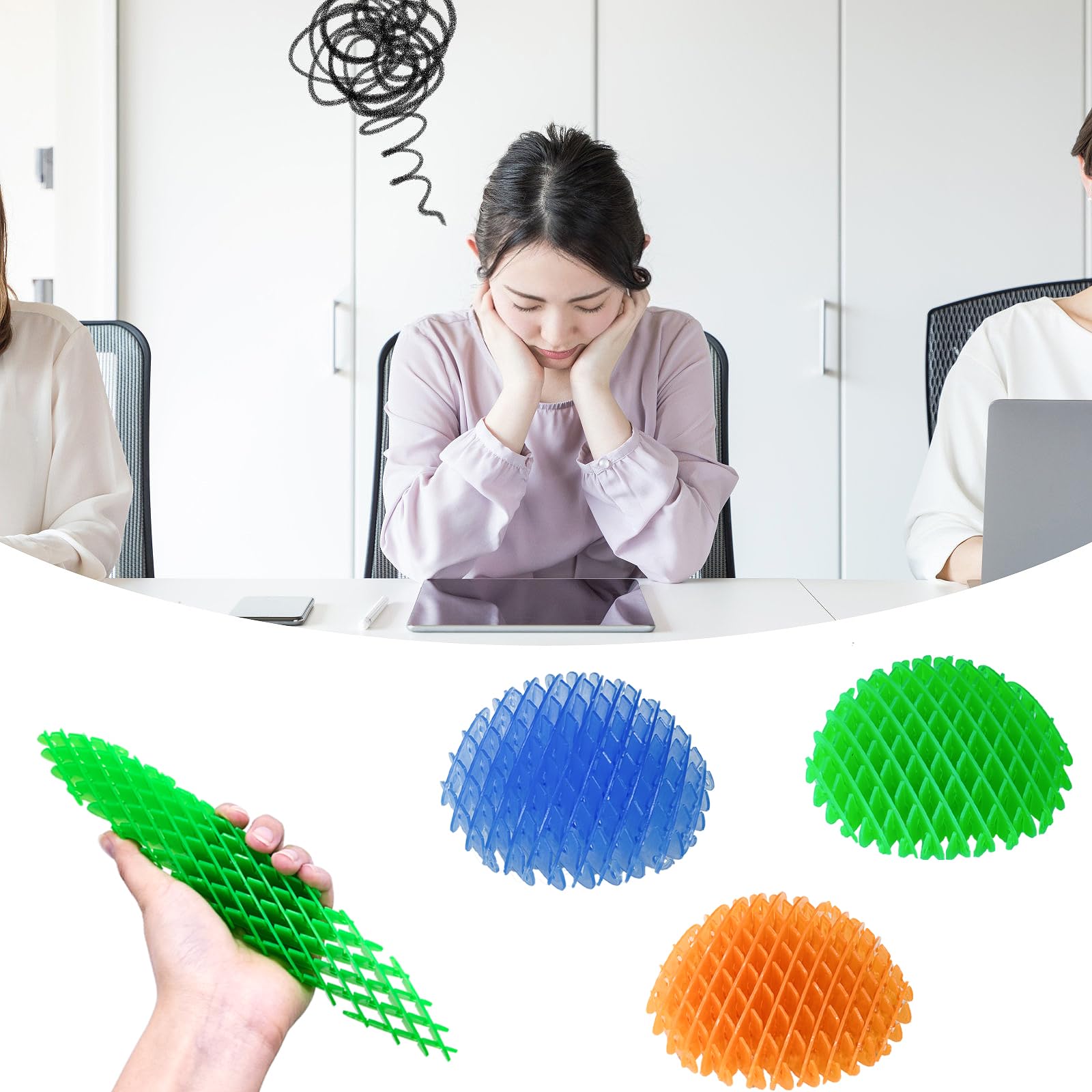 2 Pack Fidget Worm Toys - Stress Relief Sensory Toys for Adults & Kids - Cute Worm Shaped Anxiety Relief Fidgets - Portable Sensory Toys for Office, School, Travel and ADHD Focus Aid