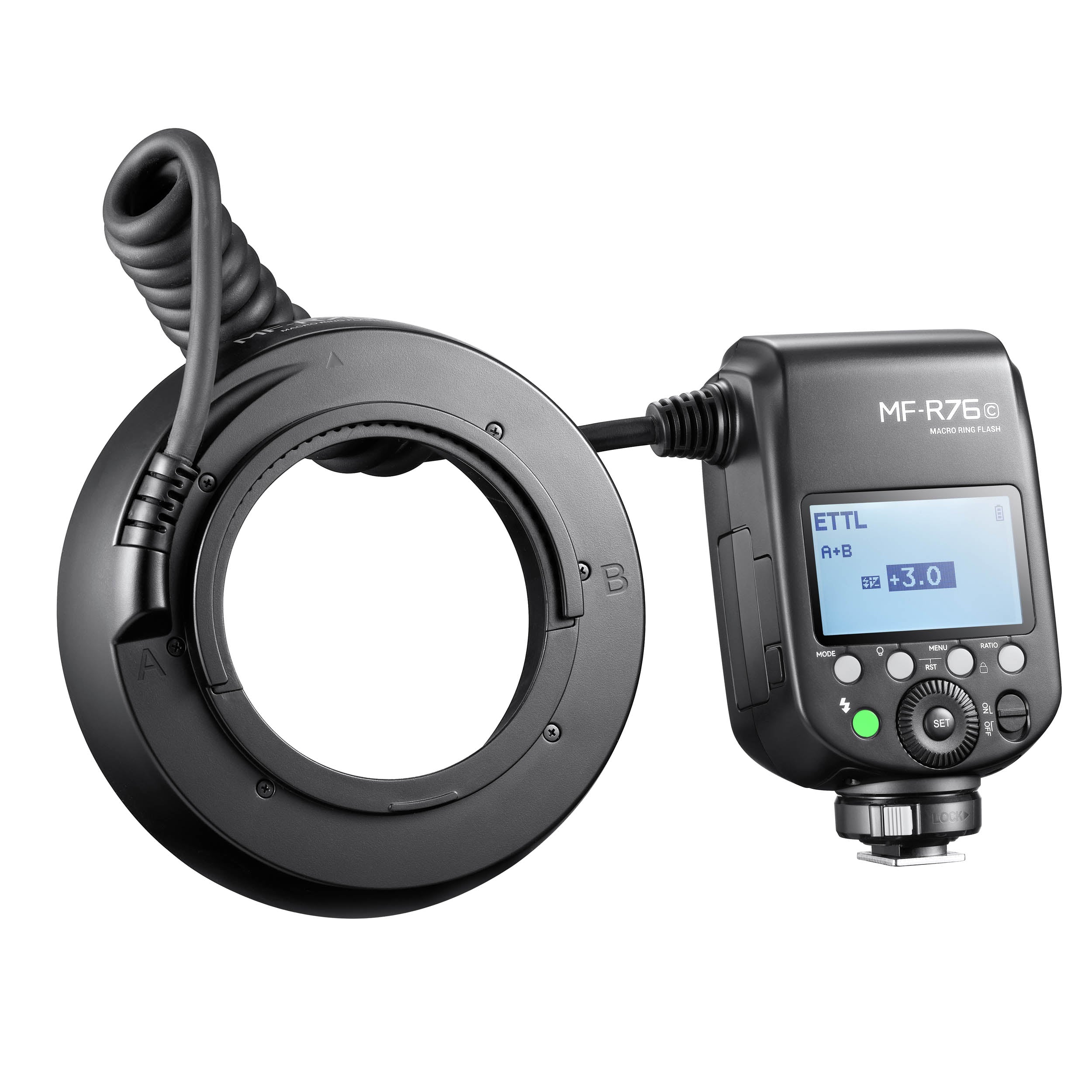 MF R76 C/N/S On Camera TTL Macro Ring Flash for DSLR - Perfect for Jewelry, Product & Close-Up Photography