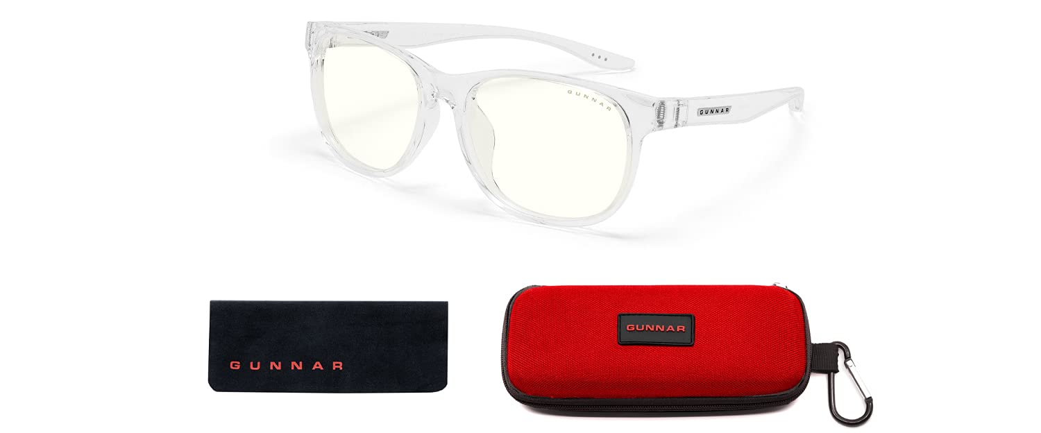 GUNNAR Blue Light Blocking Glasses for Kids 8-12 Years Old - 35% Blue Light Filter - Crystal Clear & Rush Tint - Eye Protection for Gaming, Online Learning & Screen Time