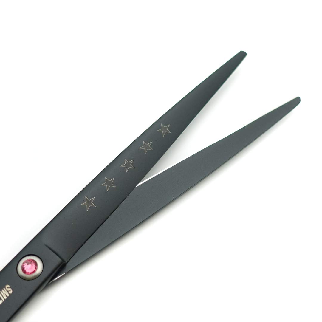 8.0 Inch Professional Dog Grooming Scissors Set - Straight & Curved Shears for Precise Pet Hair Cutting | Perfect for Home Grooming, Professional Styling & Show Dogs