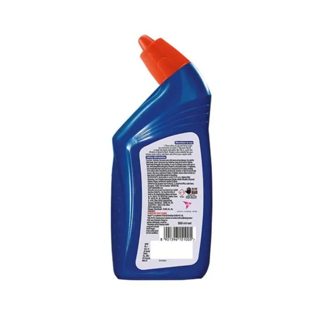 Harpic Fresh Pine Disinfectant Toilet Cleaner Liquid - 500ml | Kills 99.9% Germs & Bacteria | Powerful Bathroom Cleaning Solution for Toilets, Sinks & Tiles