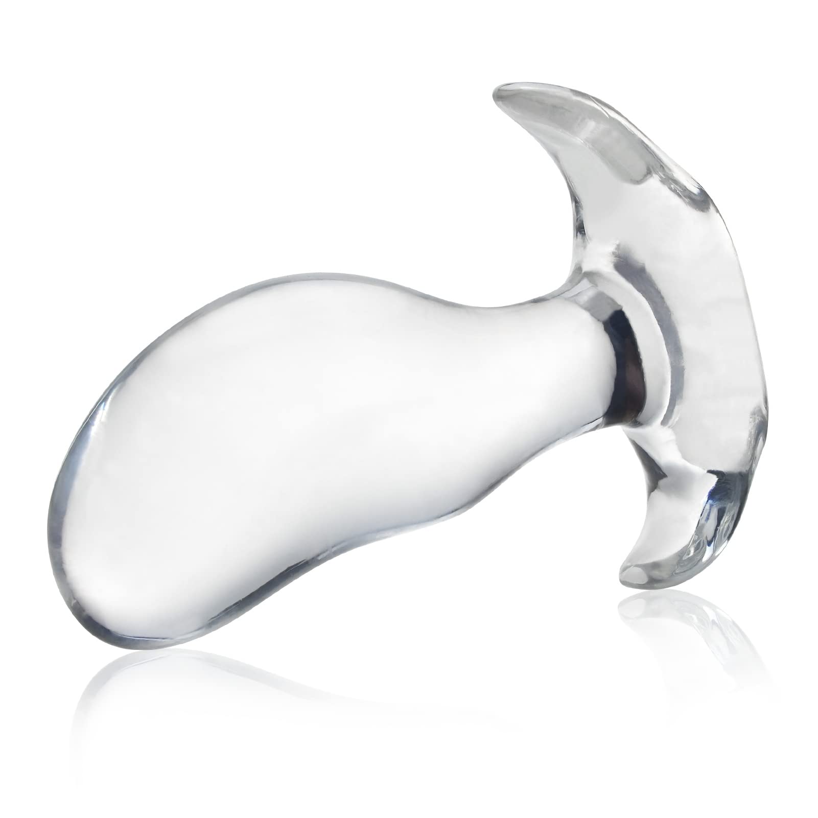 Soft Anal Plugs with Safety Base - Transparent Flexible Butt Plug for Prostate Massage & G-Spot Stimulation | Round Top Design Sex Toy for Beginners & Advanced Users | Perfect for Solo Play, Couples & BDSM Exploration
