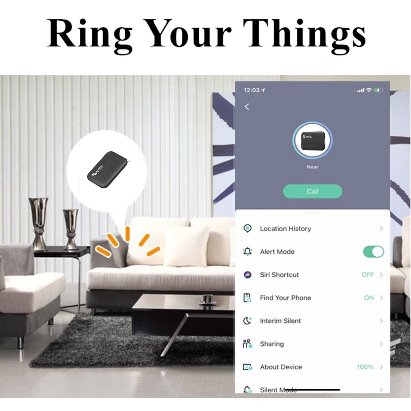 Bluetooth Tracker for Keys & Luggage - iOS/Android Compatible Mini Finder