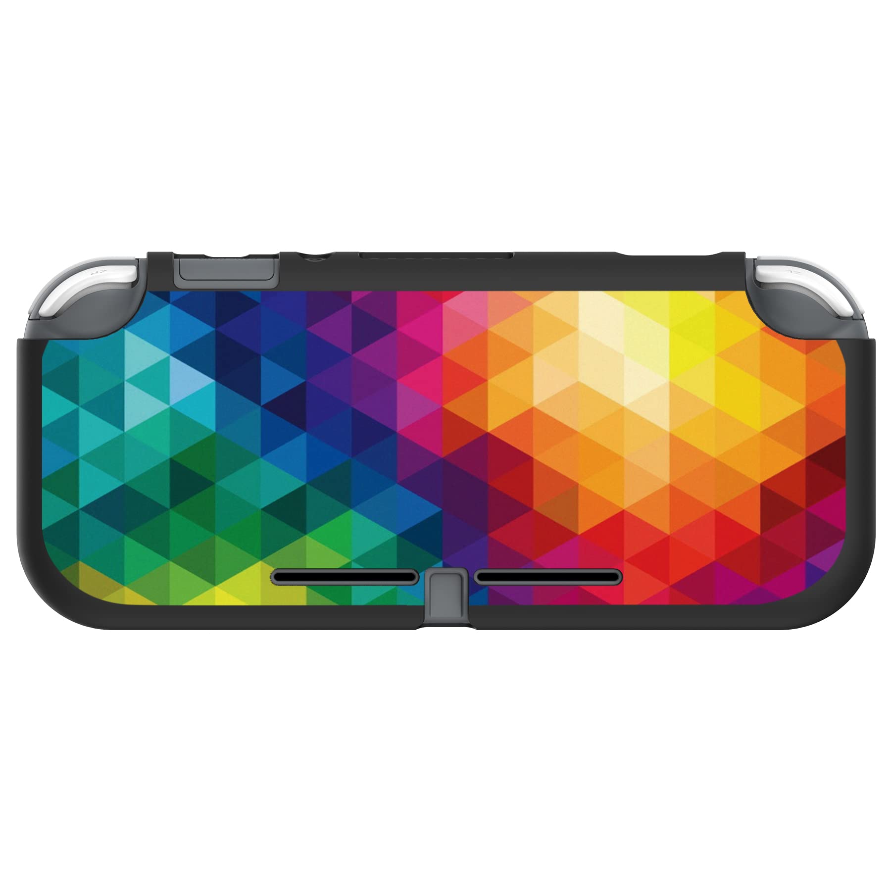 PlayVital Colorful Triangle Custom Protective Case for Nintendo Switch Lite - Soft TPU Slim Cover with Shock Absorption | Perfect for Gaming, Travel & Everyday Protection