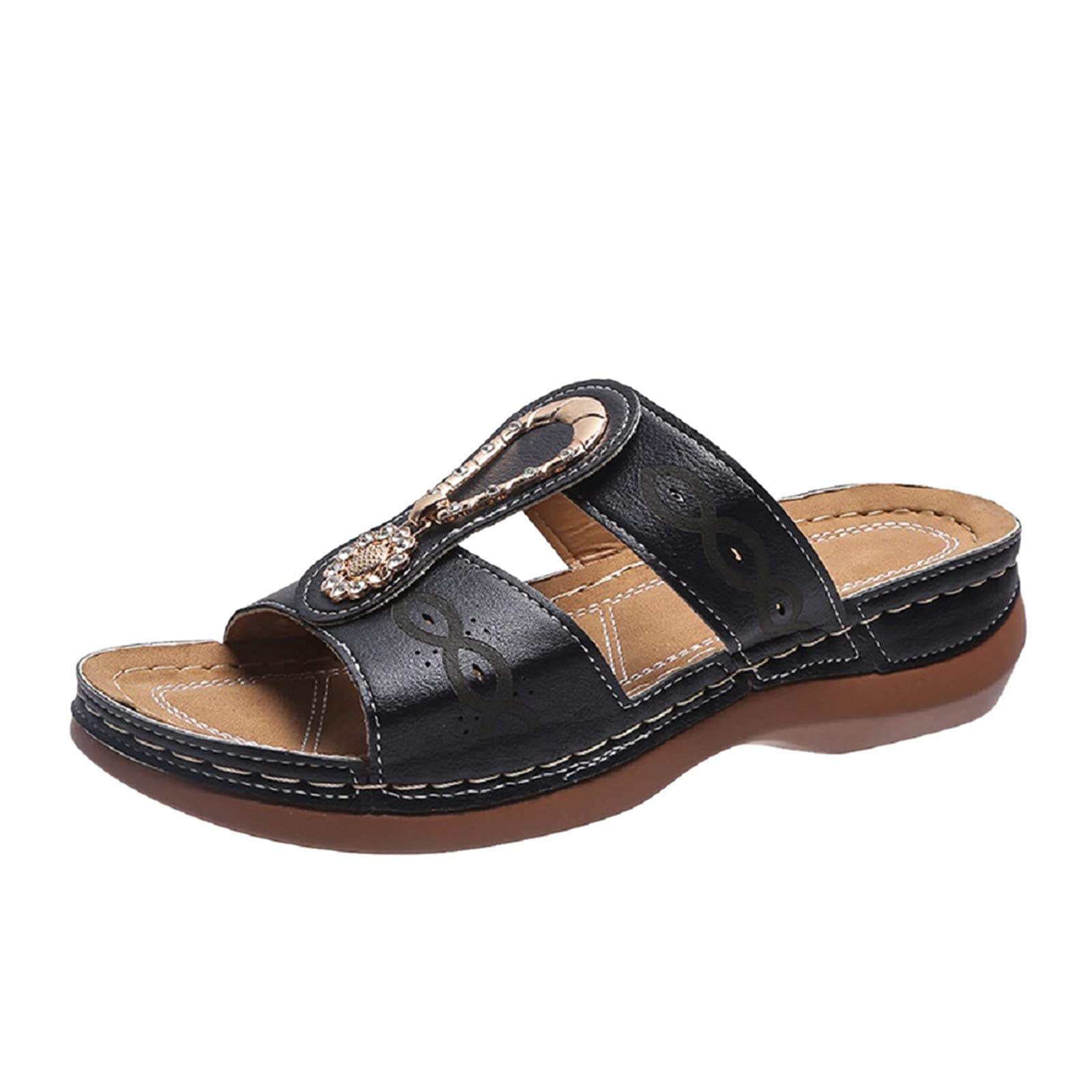 Women's Comfortable Flat Sandals & Dressy Wedge Heels - Wide Width Summer Shoes for Beach, Wedding & Casual Outfits