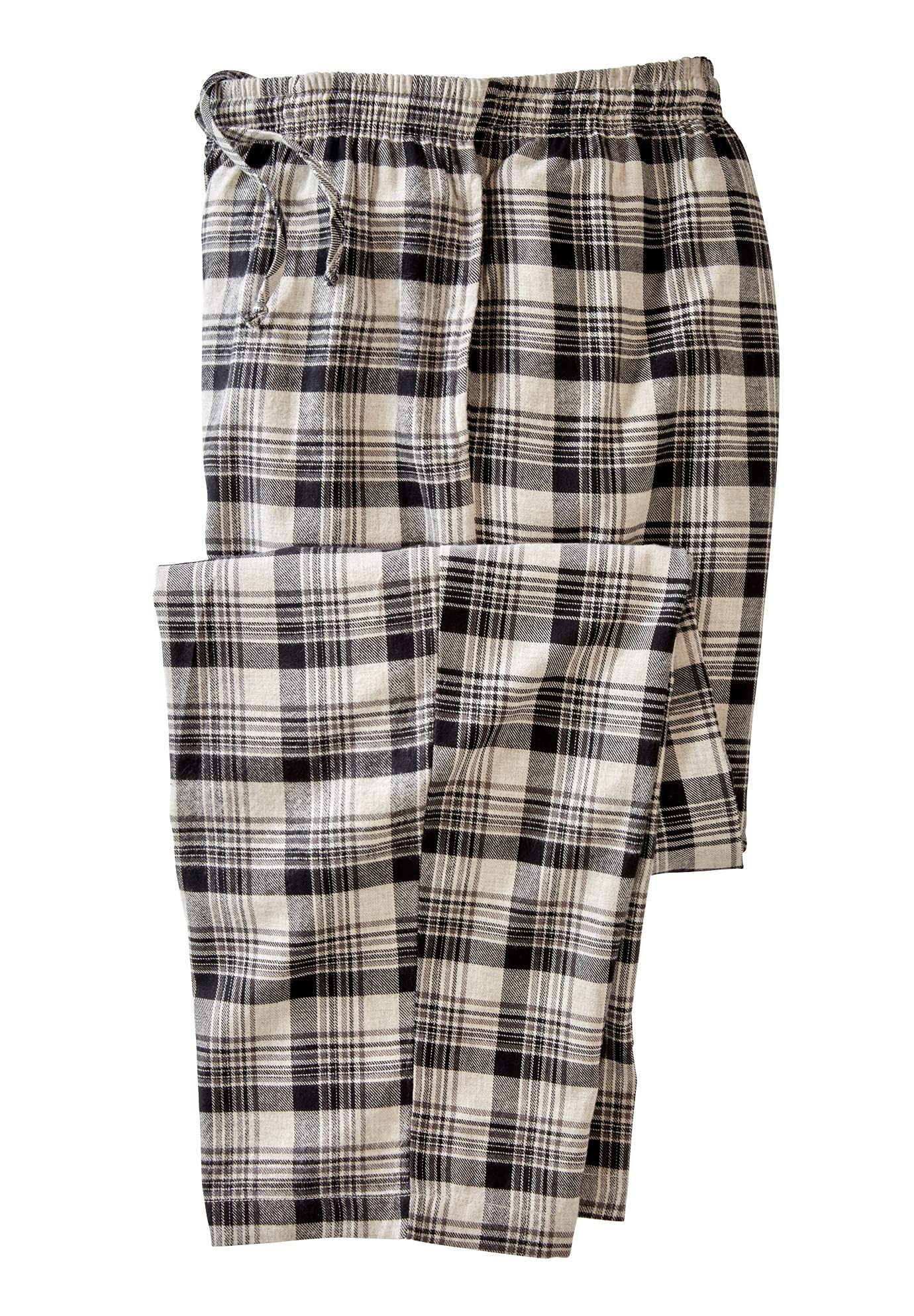 **KingSize Men's Big & Tall Flannel Plaid Pajama Pants - Soft & Comfortable Sleepwear for Winter & Lounging at Home**