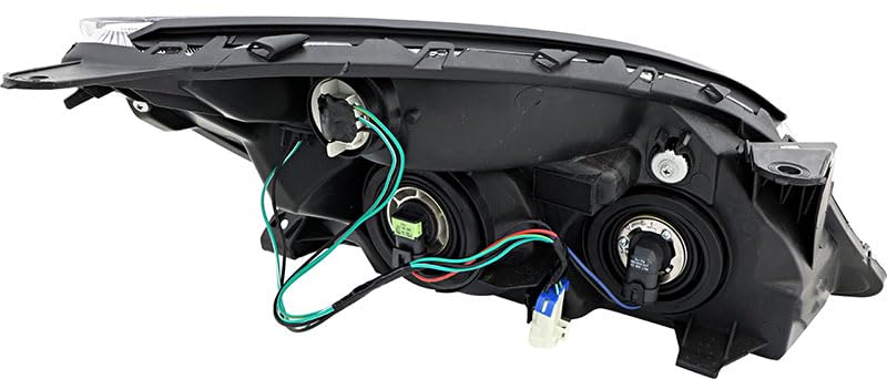 2007 Saturn Aura Replacement Halogen Headlight Assembly Kit - Driver & Passenger Side Headlamps for Improved Night Visibility | Perfect for Night Driving, Commuting & Road Trips