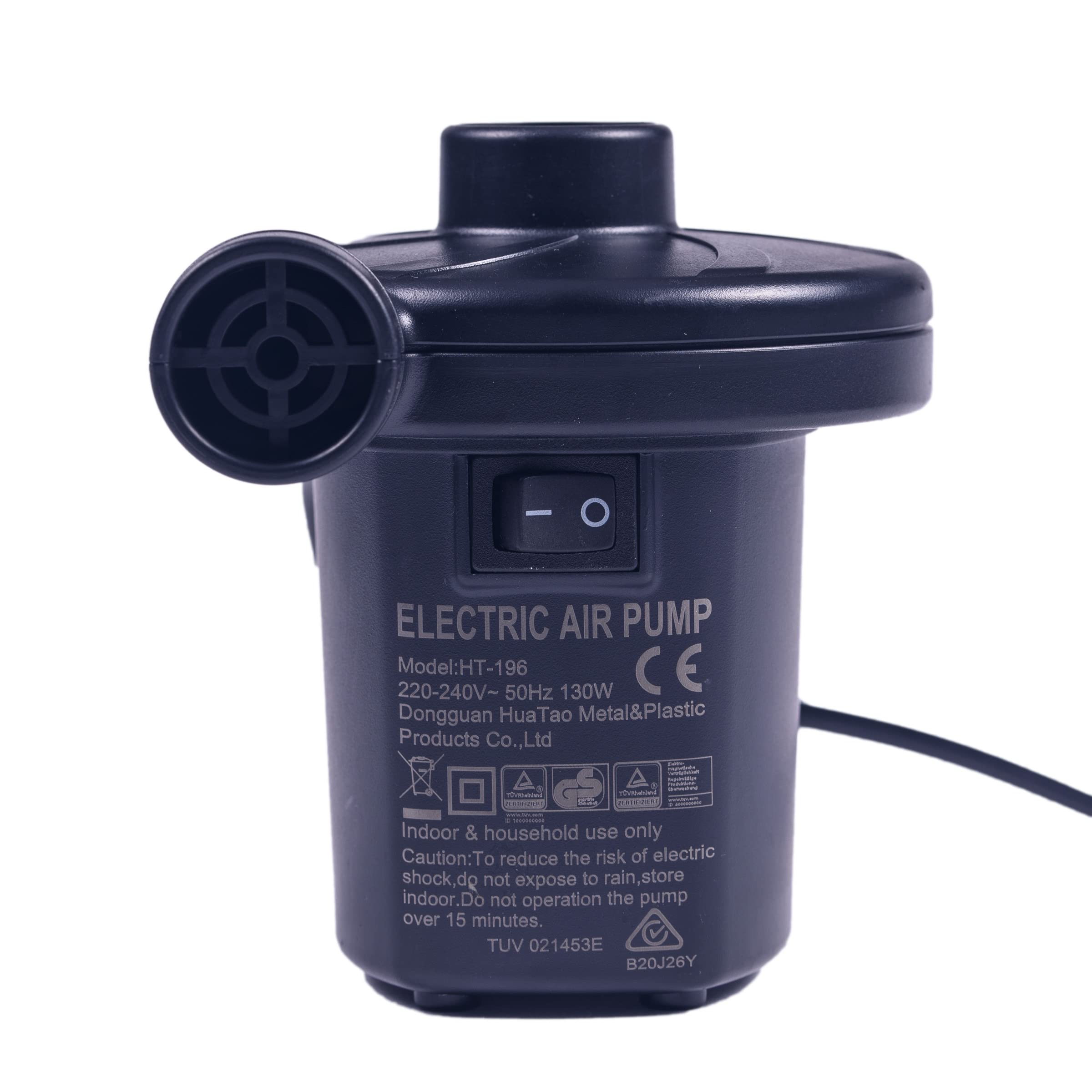 8201 Electric AC Quick Air Pump for Inflatable Mattress, Air Bed, Pool Toys, Raft & Boat - Portable Inflator for Camping, Travel, Home Use and Outdoor Adventures