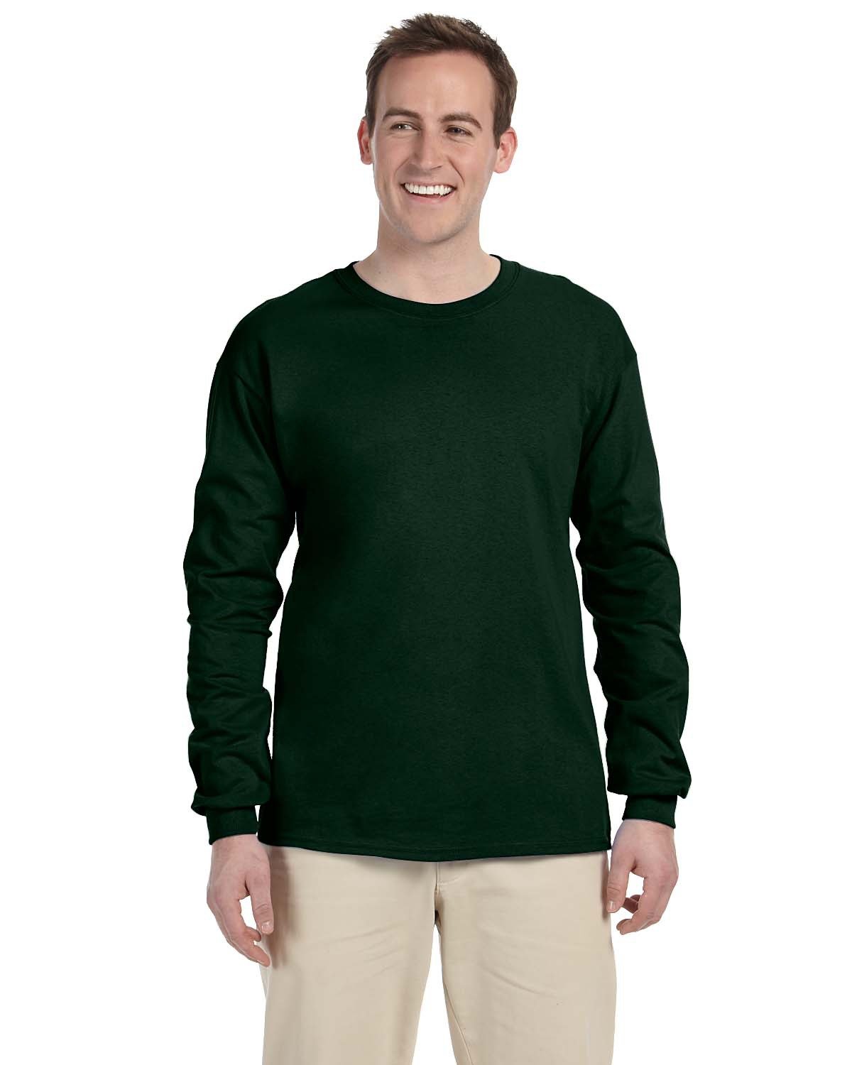 Fruit of the Loom Men's & Women's Ribbed Cuff Jersey T-Shirt - Soft Cotton Crewneck Tee for Casual Wear, Workout & Everyday Comfort